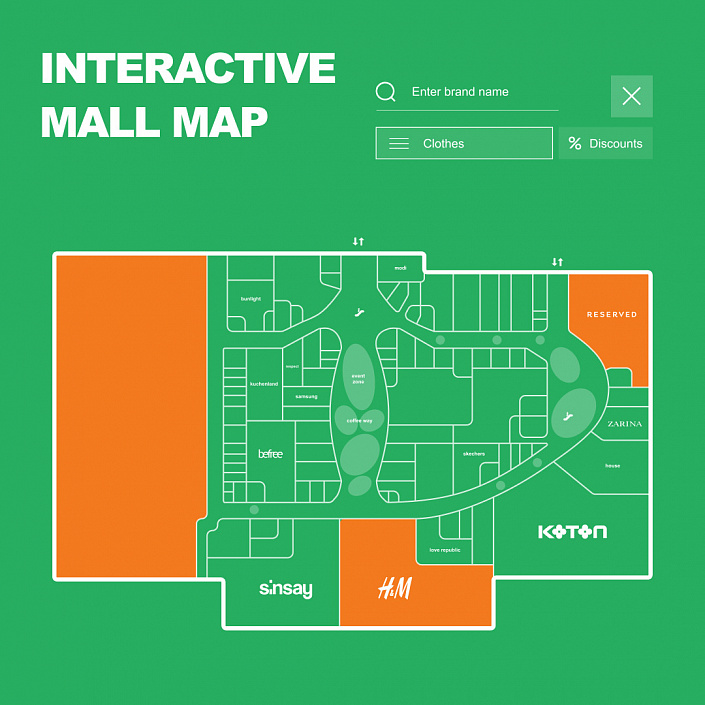 Interactive mall map 